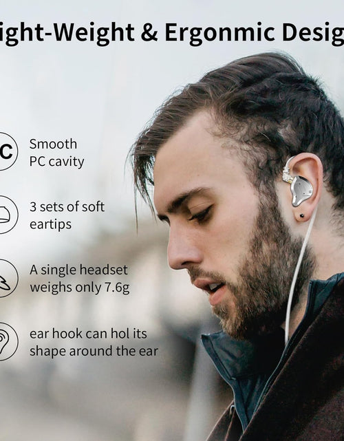 Load image into Gallery viewer, KZ ZS10 Pro in Ear Monitor Headphone, KZ Hifi Earbuds Headphone with 4 Balanced Armatures and 1 Dynamic Drivers for Drummer Musician (Blue with Mic)
